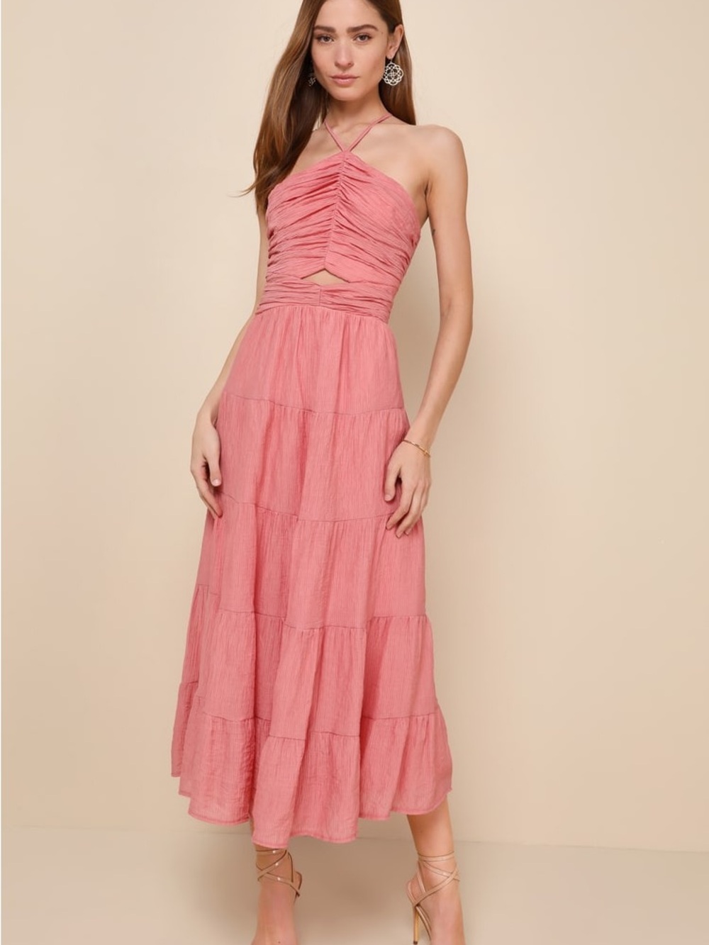 Lulus Halter Midi Dress